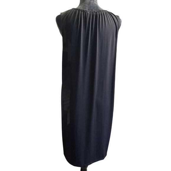 💖Michael Kors Black Sleeveless Tassel Tie Dress XL Womens Casual Wear - Picture 2 of 6